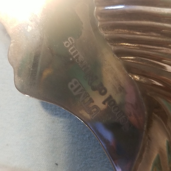 1956 Awards Candy Dish, Silver plate 8.5" x 7".  Beautiful Condition 68 year old - Picture 4 of 6